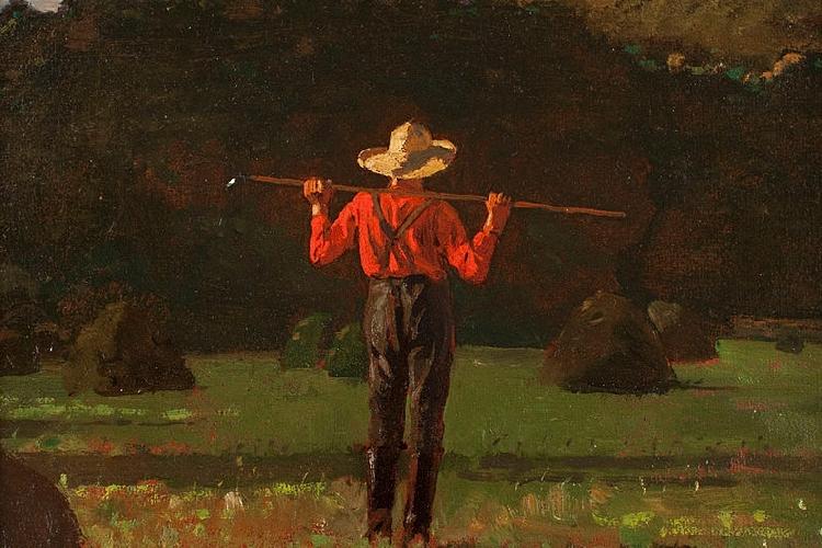 Winslow Homer Farmer with a Pitchfork China oil painting art